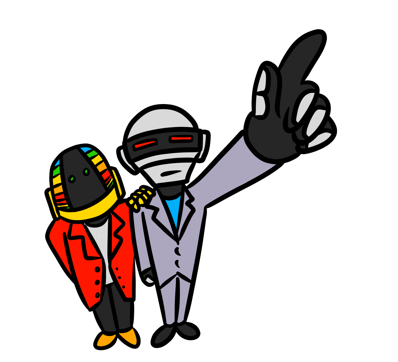 Daft Punk Png Picture (black, silver, red)