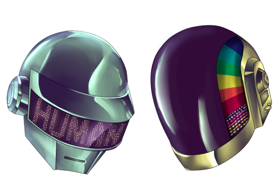 Daft Punk Png Transparent Image (black, indigo)