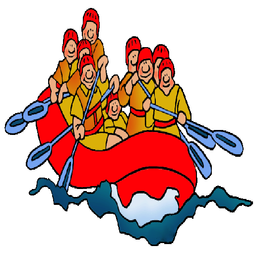 Rafting Png Isolated Pic (red, orange, white)