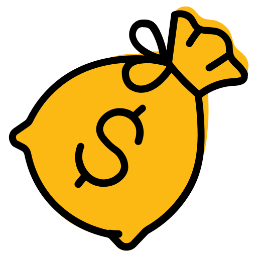 Bag Cash Currency Dollar Money Sack Free Png Icon Download (gold, orange, black)