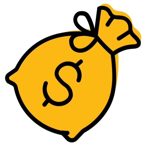 Bag Cash Currency Free Png Icon (orange, black, gold)