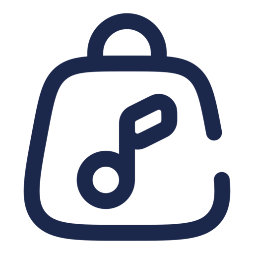 Bag Music Free Transparent Png Icon Download (navy, black)