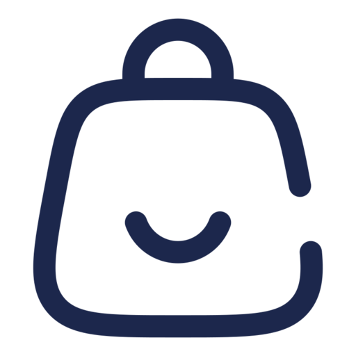 Bag Smile Free Png Icon Download (navy, black)