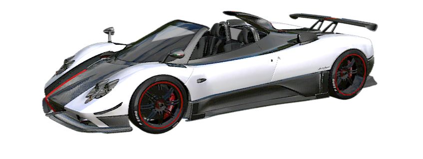 Pagani Zonda F Png File (gray, silver, lavender, black, white)