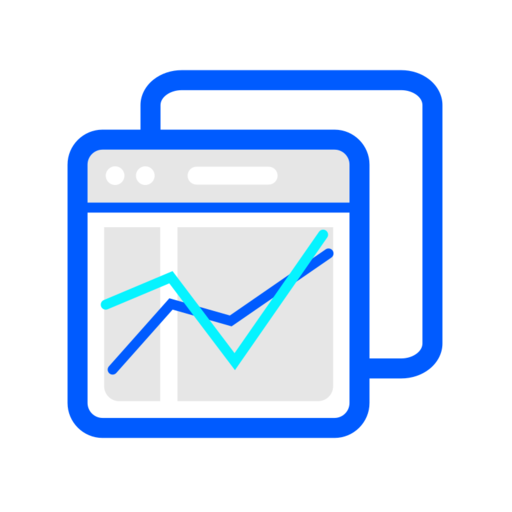 Page Analysis Free Png Icon (blue, white, lavender, black)