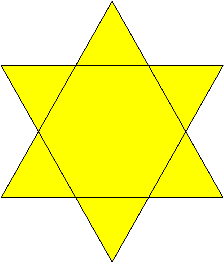 Magen David Png Photo (yellow, black, gold)