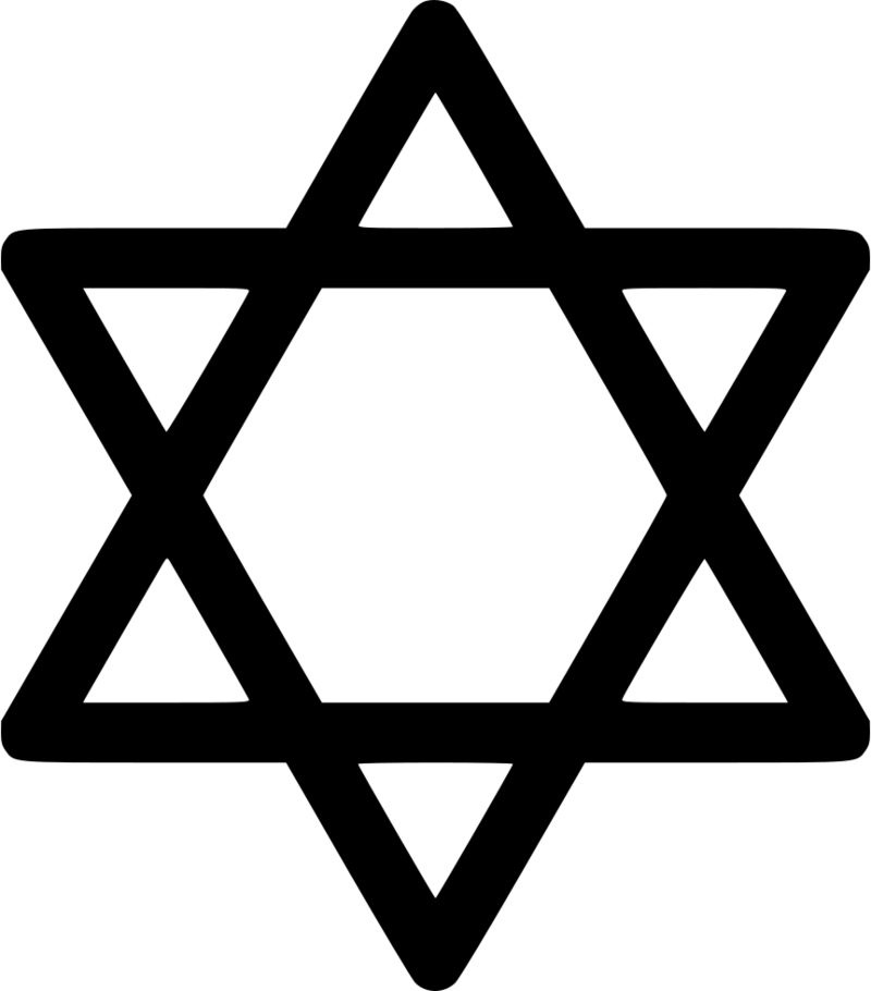 Magen David Transparent Isolated Background (black)