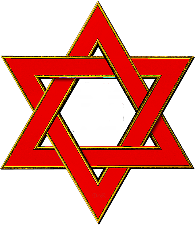 Magen David Transparent Isolated Images Png (red, black)