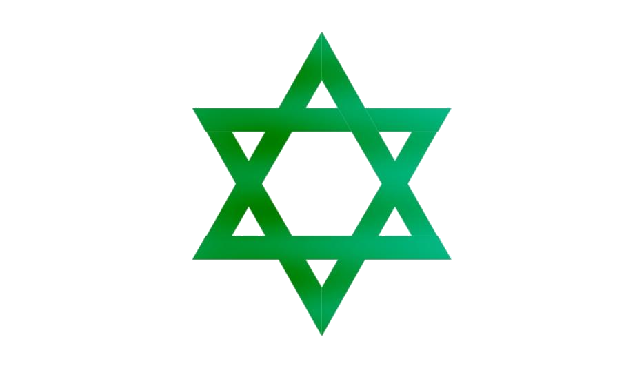 Magen David Vector Png Cutout (mint, teal, green, white)