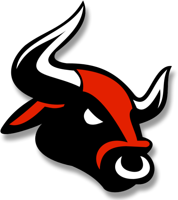 Raging Bull Png (red, black, white)