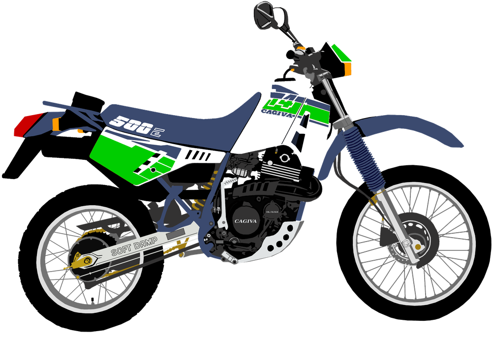 Cagiva Png Pic (white, lime, black, indigo)