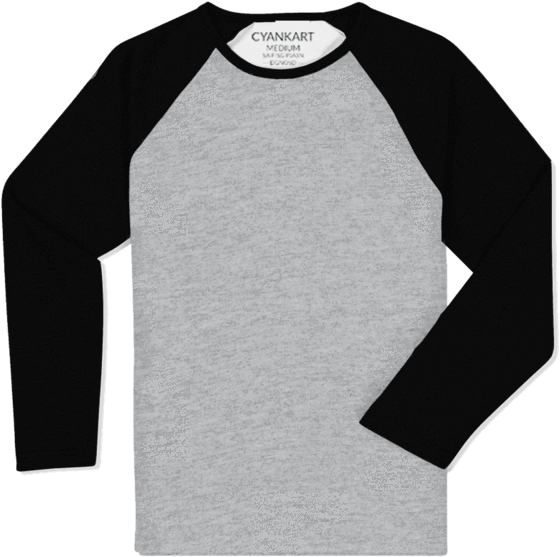 Raglan Sleeve T Shirt Png Hd Isolated (silver, black)