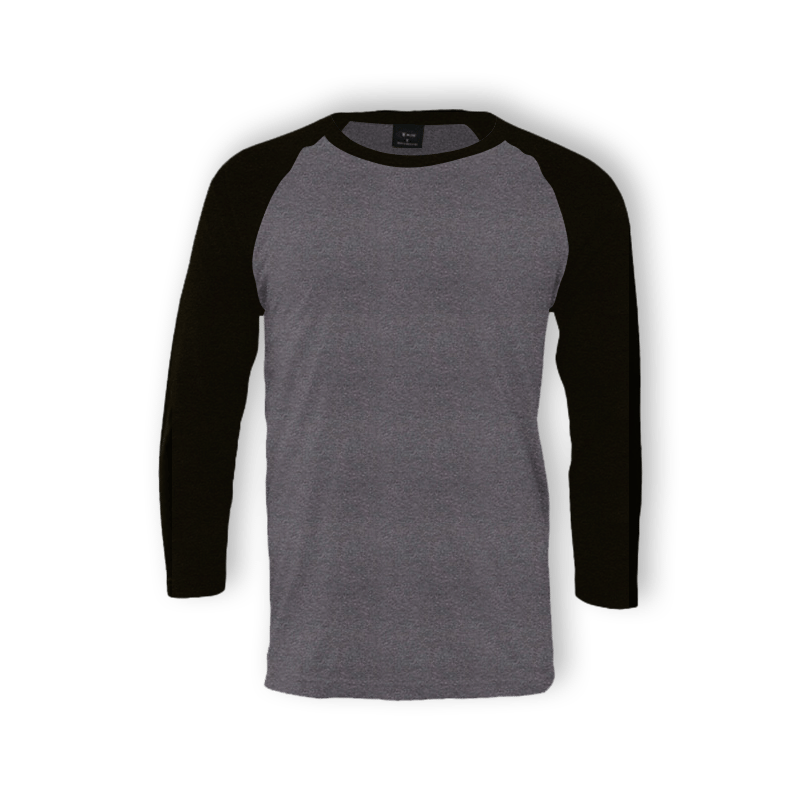 Raglan Sleeve T Shirt Png Photo (gray, black)