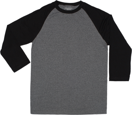 Raglan Sleeve T Shirt Transparent Png (gray, black)