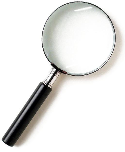 Magnifying Glass Png Clipart (white, silver, black)