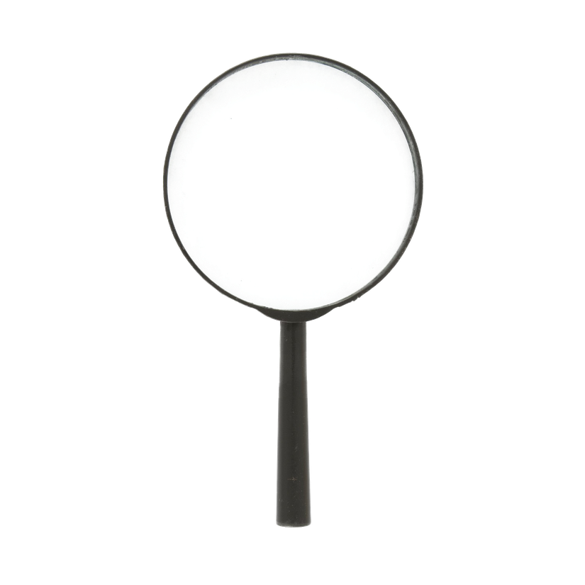 Magnifying Glass Png File (white, black)