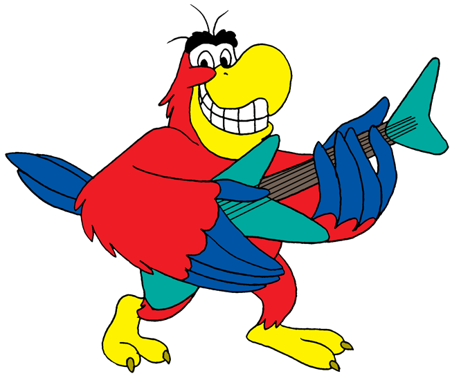 Iago Png Pic (yellow, black, white, teal, red)