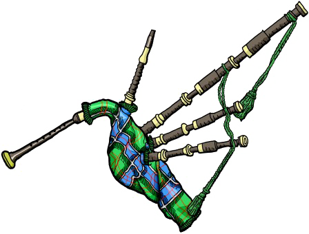 Bagpipes Png Pic (white)