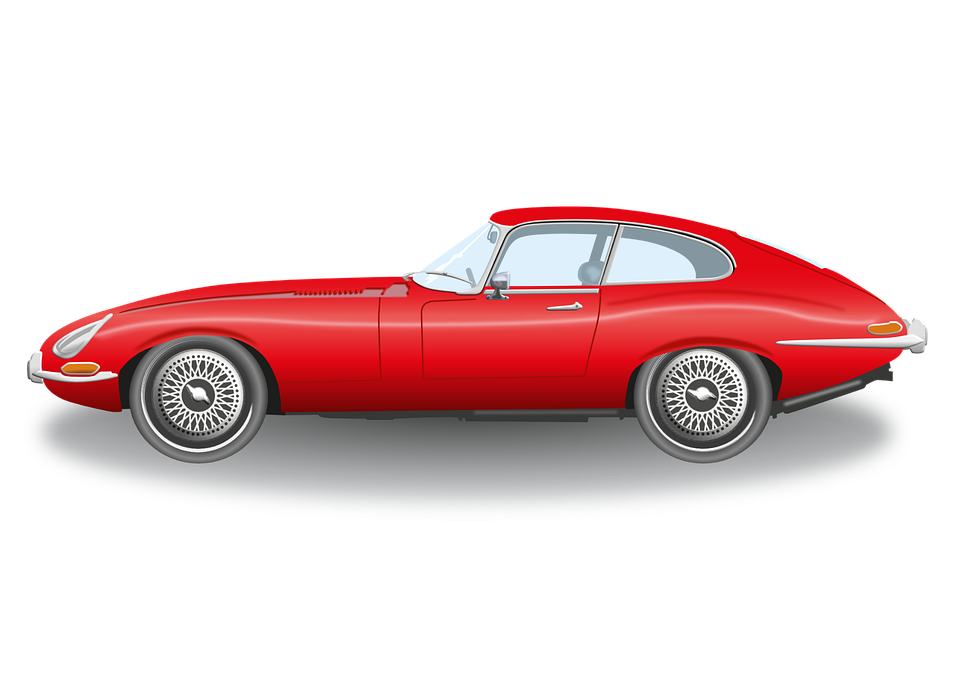 Jaguar E Type Png Pic (red, maroon, black, silver)