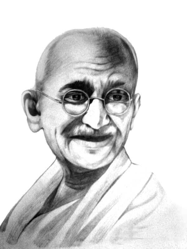 Mahatma Gandhi Png Clipart (white, lavender, black)