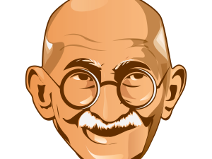 Mahatma Gandhi Png Picture 300X225 (chocolate, black, salmon)