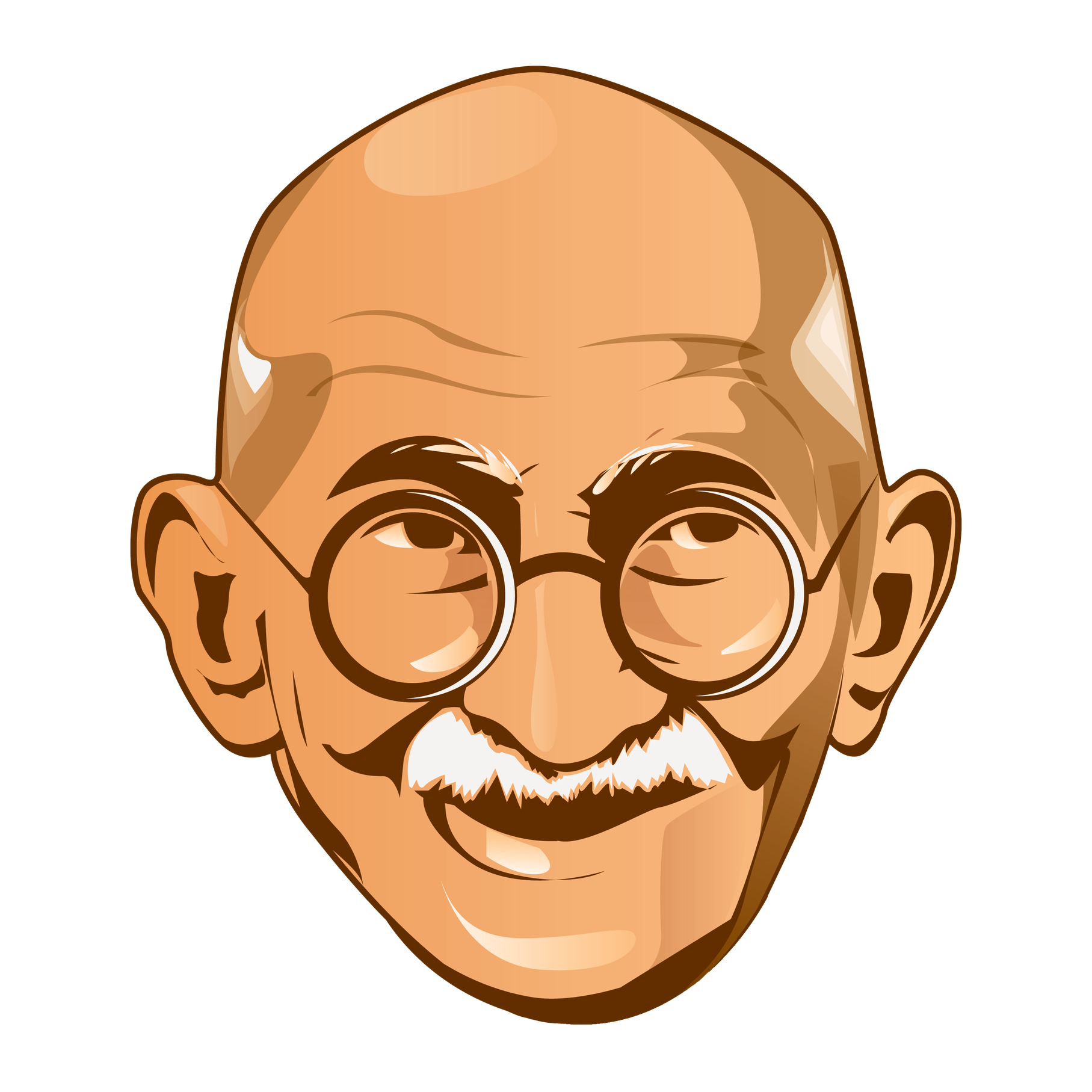 Mahatma Gandhi Png Transparent Picture (chocolate, black, salmon)