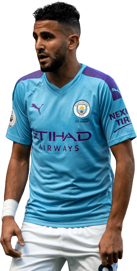 Mahrez Manchester City Png Image (white, black)