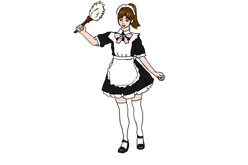 Maid Png Isolated Hd (white, black)