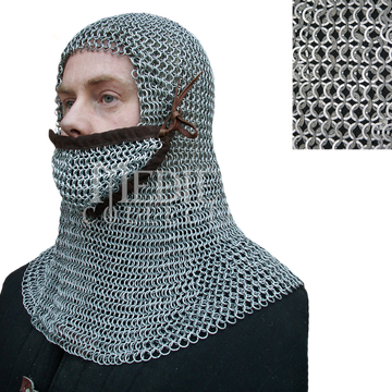 Mail Coif Armor Png Photo (black)