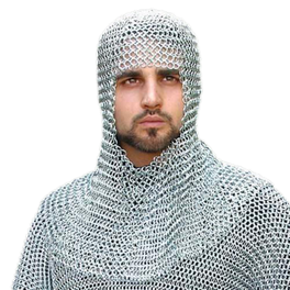 Mail Coif Armor Png Photos (silver, black)