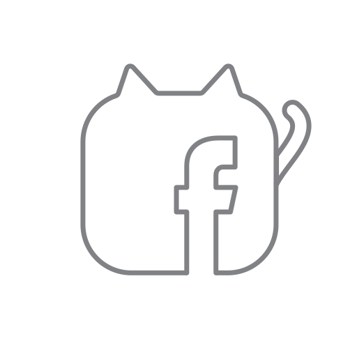 Tail Cat Facebook Icon Free Nobackground Png Icon Download (gray, black, indigo)