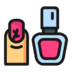 Nail Polish Cosmetics Beauty Icon Free Png Icon Download Path (silver, salmon, black, lavender, pink)