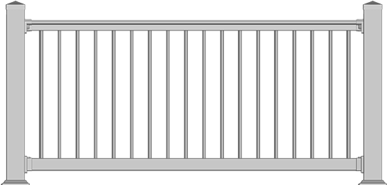 Railing Fence Png File (silver, gray, indigo, black)