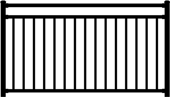 Railing Fence Png Image (black)