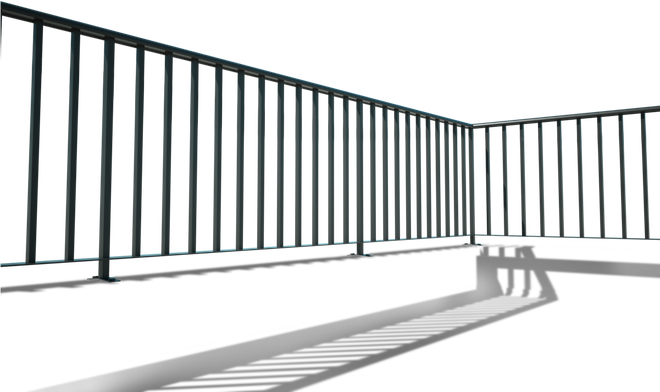 Railing Png Transparent Image (black)