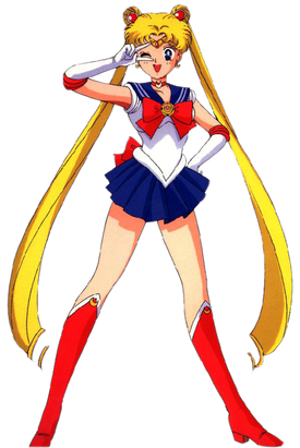 Sailor Moon Png Image (black, navy, white)