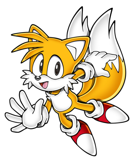 Tails Png Image (gold, black, lavender, white)