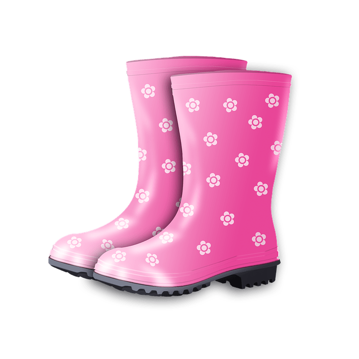 Rain Boots Png File Download Free (black, salmon, gray)