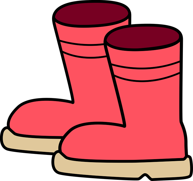 Rain Boots Vector Png Hd Image (maroon, black, silver, salmon, pink)