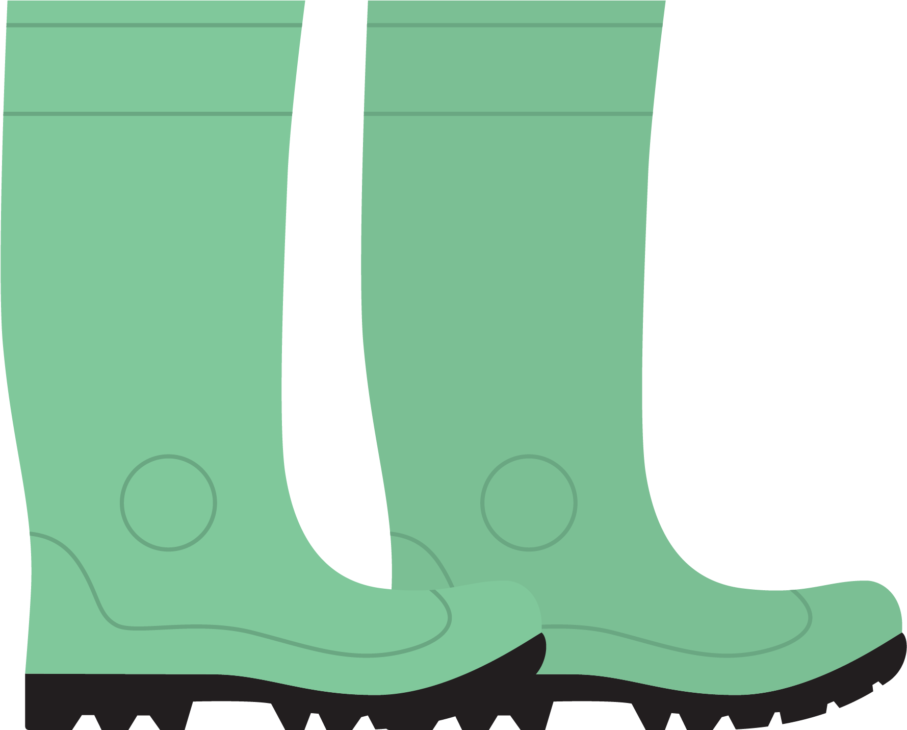 Rain Boots Vector (black, gray, silver)