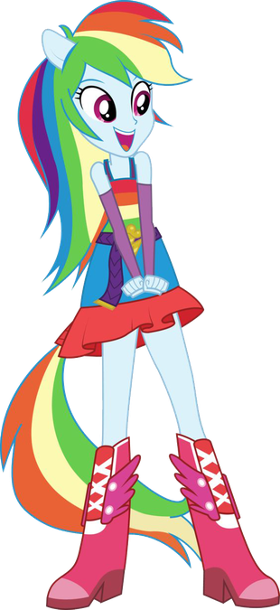 Rainbow Dash Equestria Girls Png File (lavender, salmon, chocolate, black, beige)