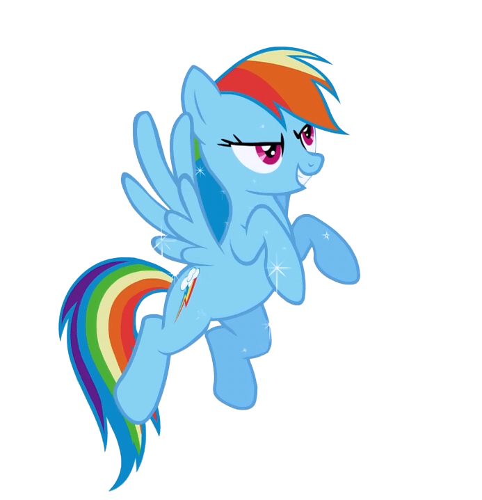 Rainbow Dash Vector Standing Png Clipart (white, silver, chocolate)