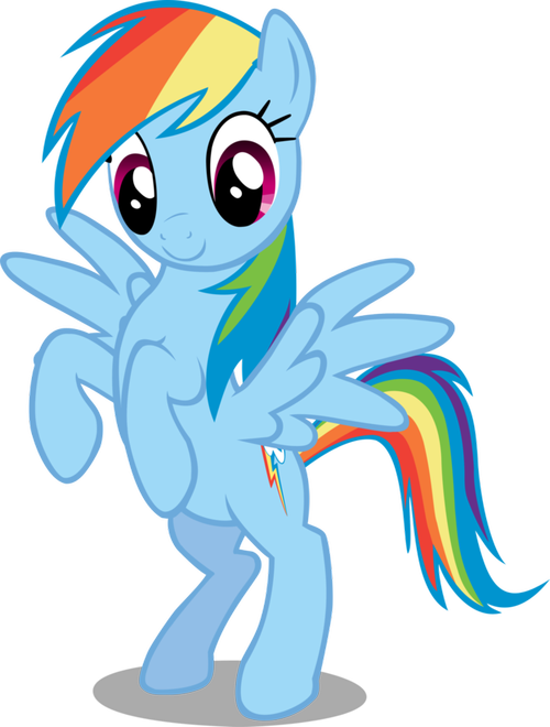 Rainbow Dash Vector Standing Png Transparent Image (black, silver, pink, chocolate, mint)