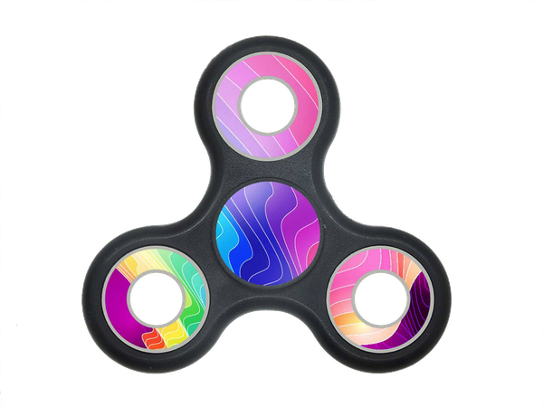 Rainbow Fidget Spinner Png Hd (indigo, gray, black)