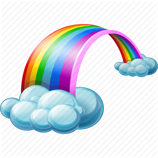 Rainbow Transparent Background (indigo, black)