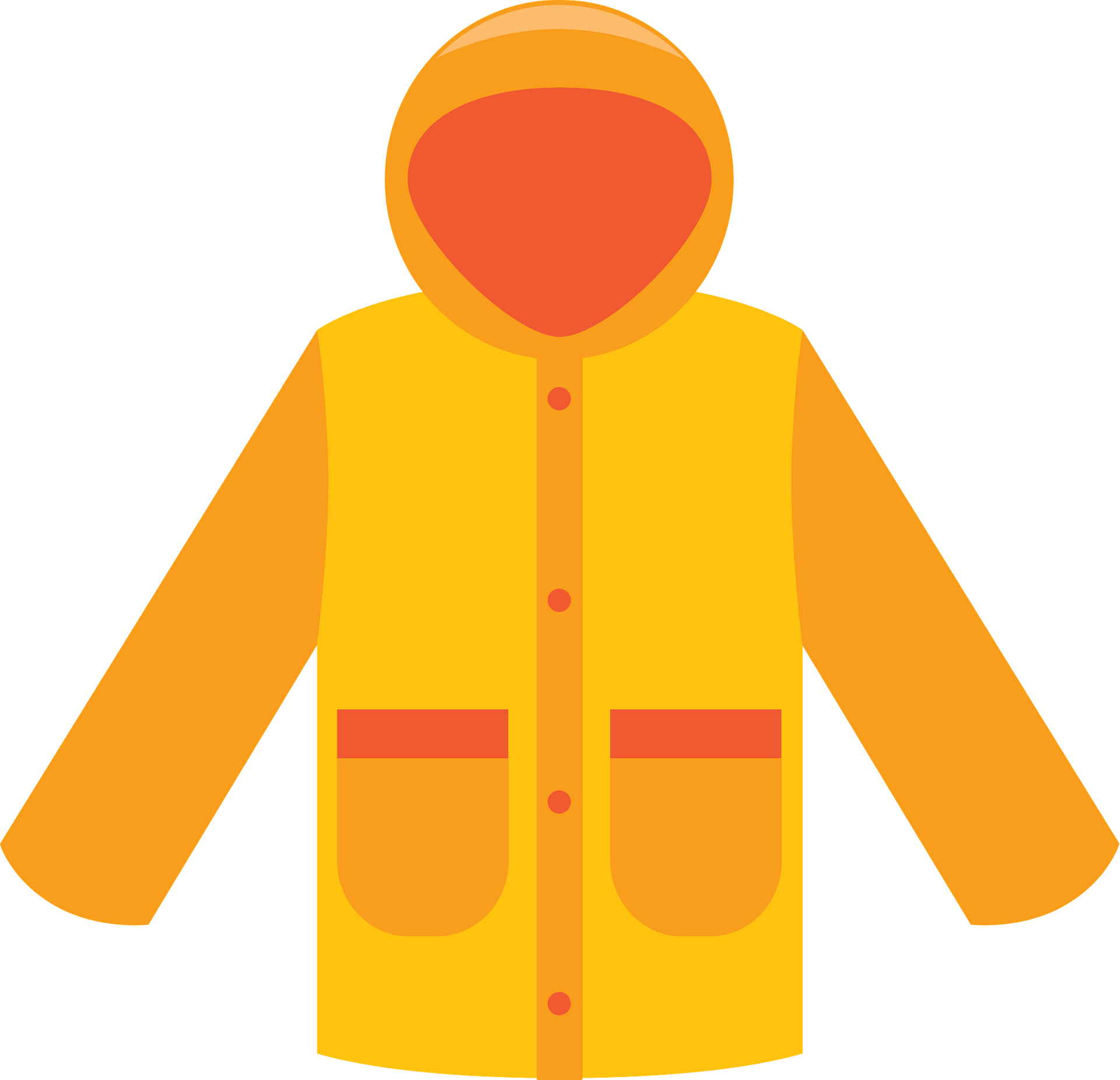 Raincoat Yellow Png Clipart (gold, chocolate, gray, orange)