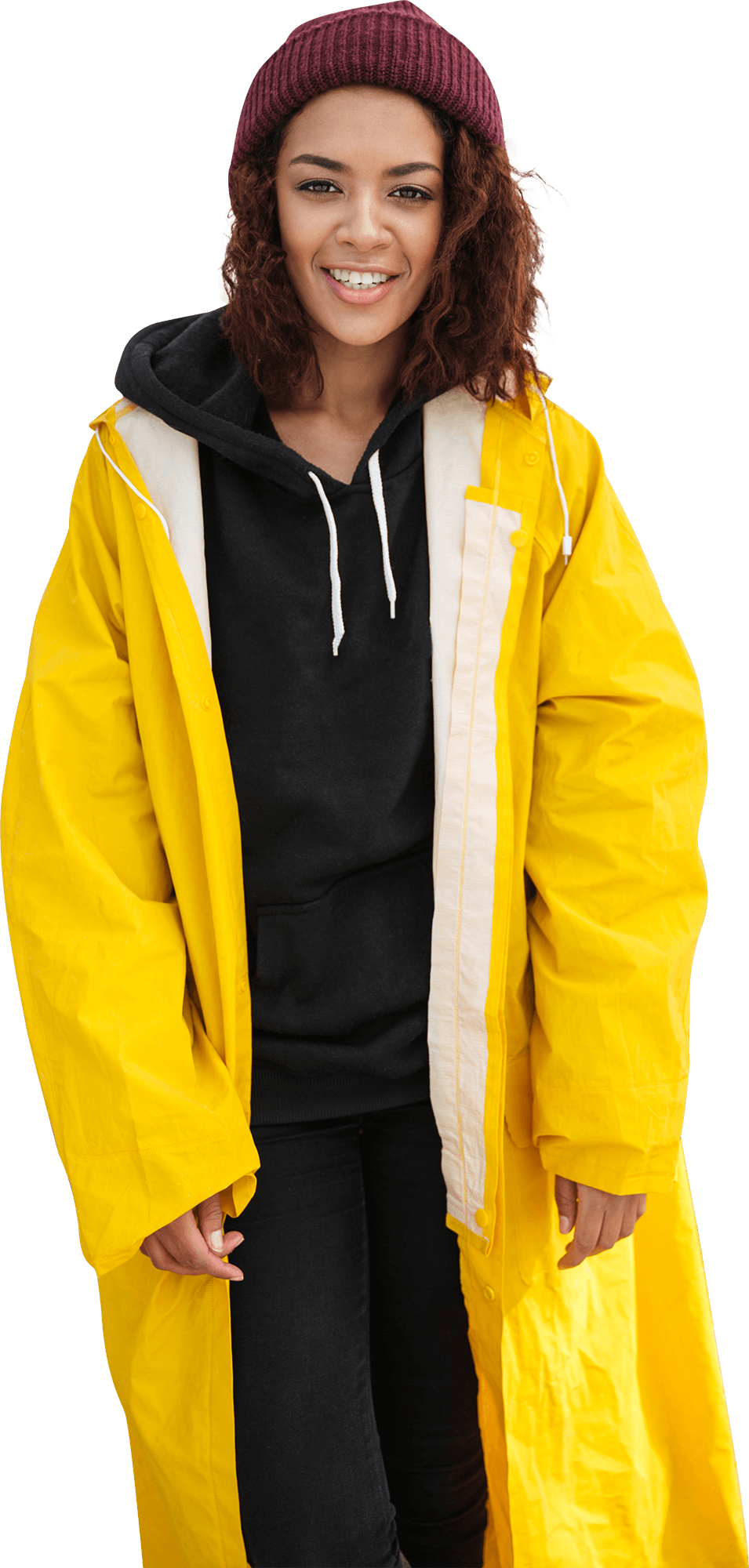 Raincoat Yellow Png (black)