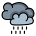 Raining Clouds Rain Cloudy Rainy Weather Icon Free Transparent Png Icon Download (gray, silver, black)