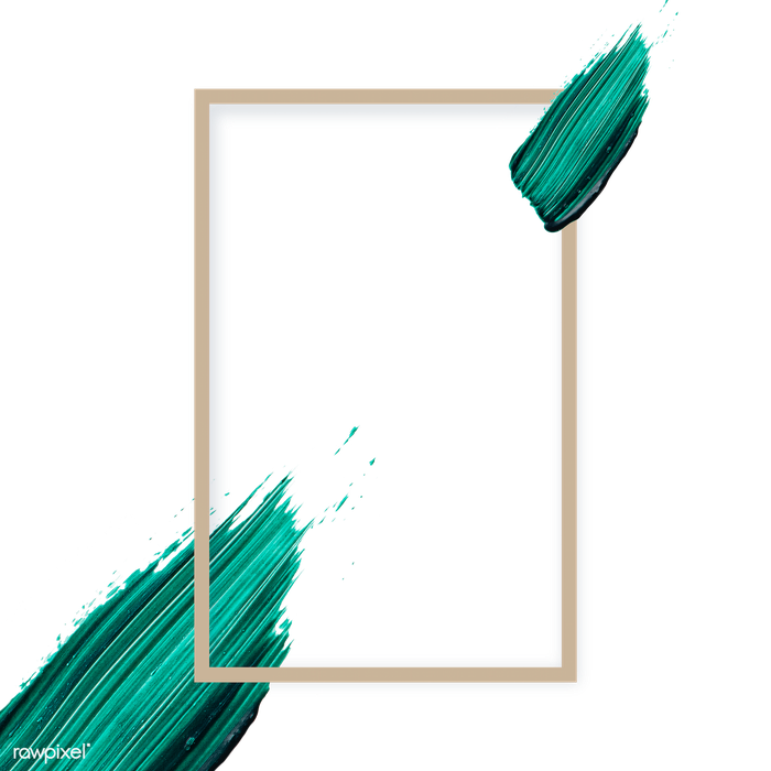 Paint Frame Png File (gray, silver, black, teal, green)