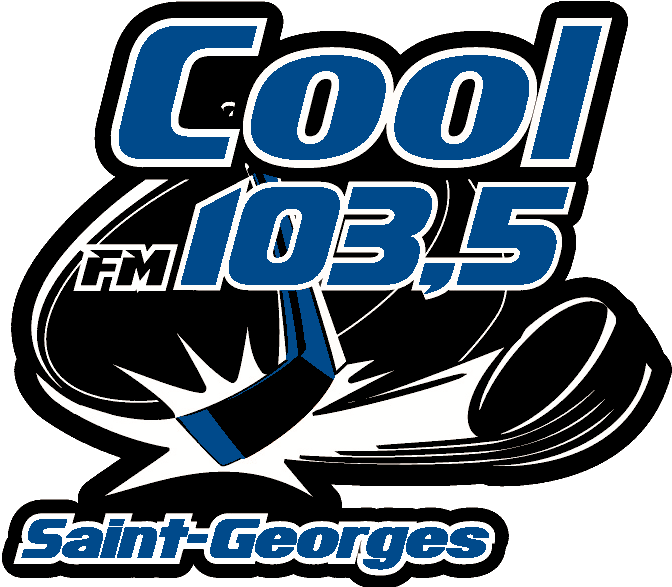 Saint Georges Cool Fm 103.5 Png (black, white, teal)